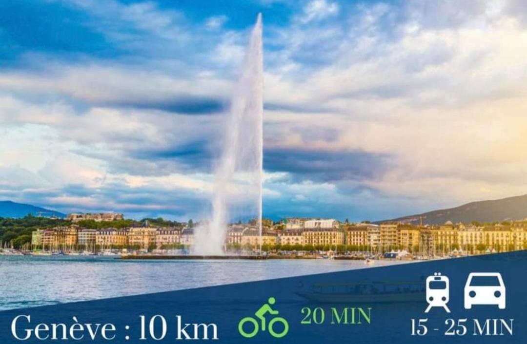 Apart 5 Personnes, 1Min Gare D'Annemasse, Geneve 5Km Exteriör bild